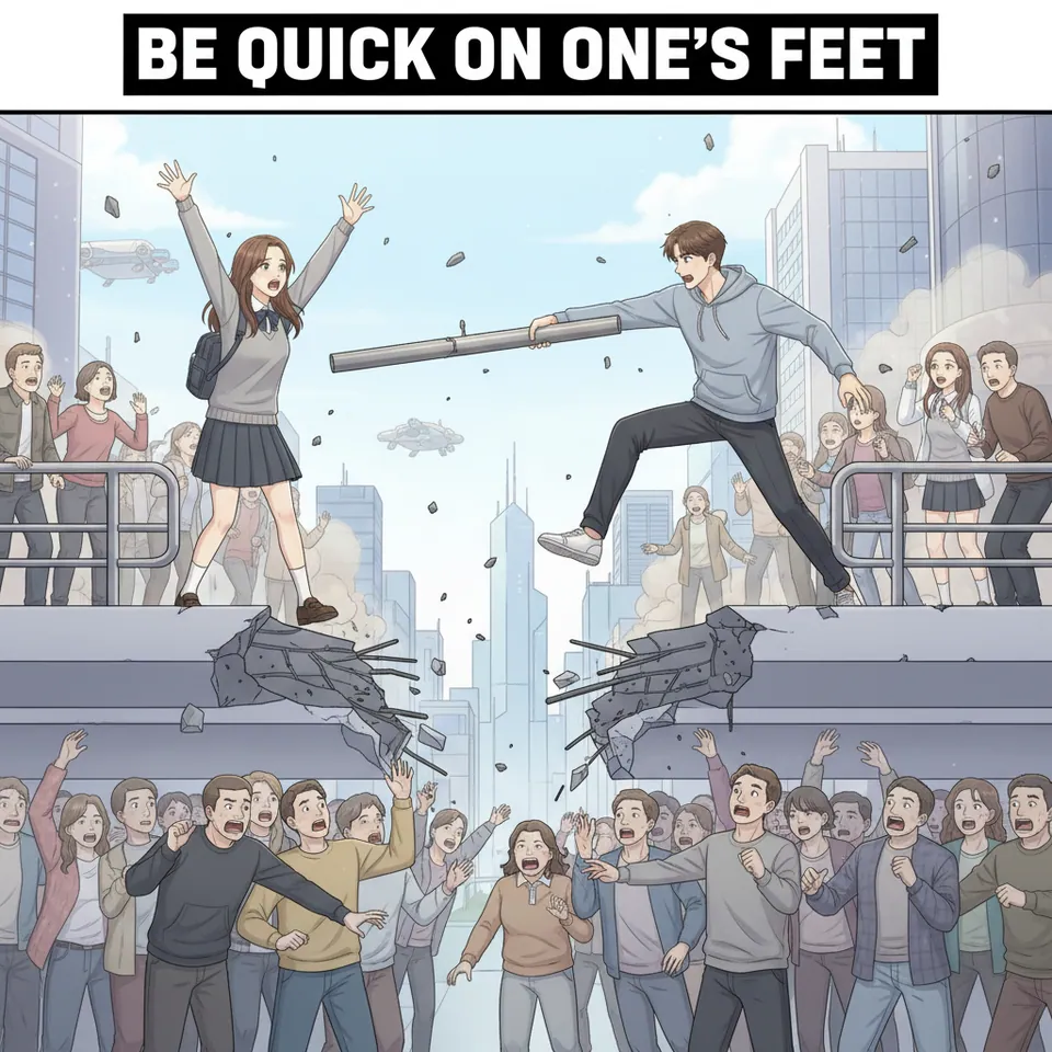 be quick on one's feet